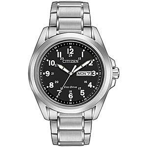 $147* | 43mm Citizen Men's Eco-Drive Weekender Garrison Field Watch at Amazon