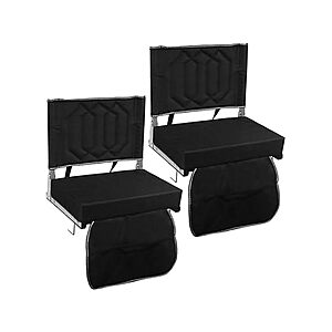 2 Pack Sailary Portable Folding Stadium Chair Back Support(Black) $34.99 + Free S&H w/ Prime at Woot!