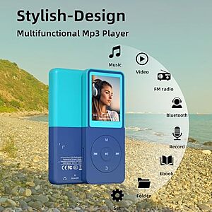 [AC] $16.79* | CONODO 32GB Bluetooth 5.3 MP3 Player w/ 1.8" Screen, FM Radio at Amazon