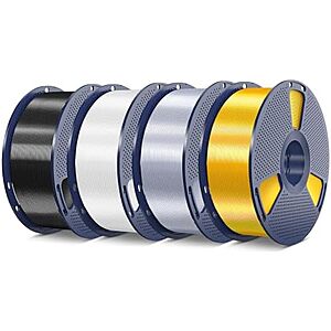 $42.29 | 4-Pack 1KG SUNLU Silk PLA Plus 1.75mm 3D Printer Filament (various colors) at Amazon