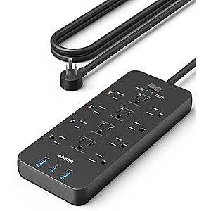 $23.99* | Anker 15-in-1 Surge Protector Power Strip w/ 5' Cord (12x AC, 1x USB-C, 2x USB-A) at Amazon