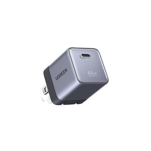 UGREEN Nexode Air 45W USB C Charger Block w/ Foldable Plug (Grey or White) $15.99