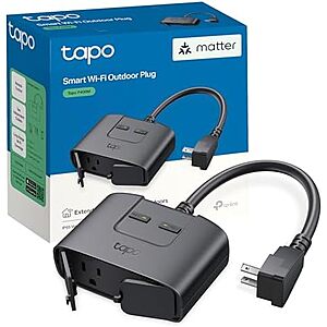$19.97 | TP-Link Tapo Matter Outdoor Smart Plug (Tapo P400M) + 25% Back w/ Prime Visa Card at Amazon