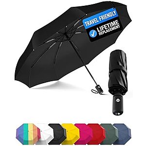 $9.46* | Rain-Mate Windproof Compact Folding Lightweight Travel Umbrella at Amazon