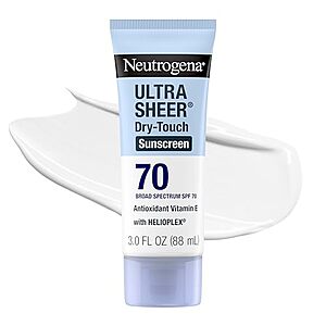 [SnS, AC] $3.82 | 3-Oz Neutrogena Ultra Sheer Dry-Touch Sunscreen Lotion (SPF 70) at Amazon