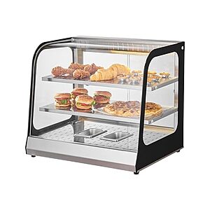 850W VEVOR 2-Tier Commercial Food Warmer Display w/ Tempered Glass and Steam Heating $174.99 + Free Shipping w/ Prime