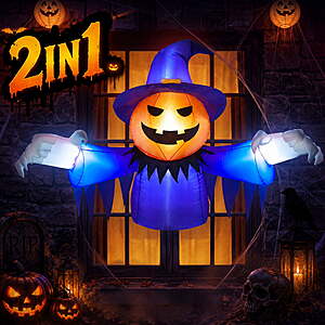 Yexmas 4FT Halloween Inflatable Pumpkin Ghost $20.96 – Indoor/Outdoor Decoration