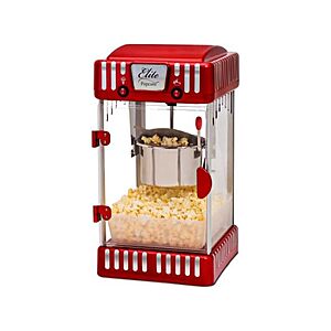 $44.99: Elite Gourmet EPM-250 Kettle Popcorn Popper, Retro-Style Tabletop, Red at Woot!