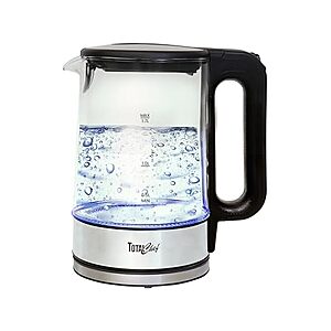 $16.99: Total Chef 1.7L Electric Glass Kettle LED Light, Auto Shut-Off, Boil-Dry Protection at Woot!