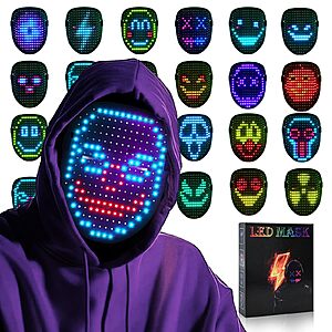 AIGLUN LED Halloween Mask $19.19 – Gesture Sensing, 50 Patterns