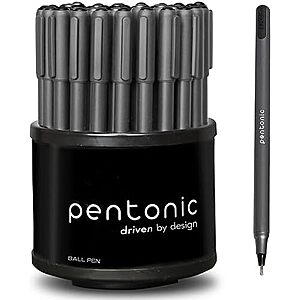 $8.29* | 50-Ct 1.0mm Pentonic Ballpoint Pens In Organizer at Amazon