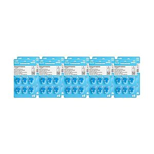 (60 PACK) Amazon Basics Hearing Aid Size 675 Zinc-Air Batteries, 1.45 Volt, Blue Tab, 4-Year Shelf Life, Child-Safe Package, $3.99, FS Prime