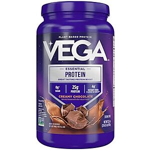 [SnS, AC] $12.14* | 32.5oz. Vega Essential Protein 25g Vegan Protein Powder (Creamy Chocolate) at Amazon