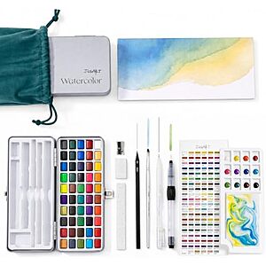 $9.99* | 50-Color JusArt Watercolor Paint Set at Amazon