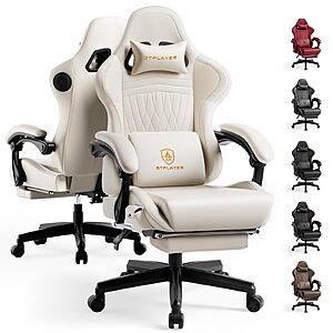 GTPLAYER Gaming Chair with Speakers ACE-PRO, Footrest, App Support & Bluetooth Control, Ergonomic Reclining Silla, Linkage Armrest $137.99