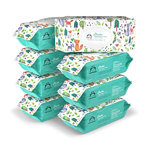 Amazon Brand - Mama Bear Baby Wipes, Unscented, 800 Count (8 Packs of 100) $15.64