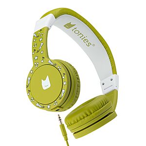 Tonies Foldable Wired Headphones for Kids - Comfortably Designed to fit On-Ear - Works with Toniebox 1 and All 3.5mm Devices - Green $13.49
