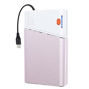 Prime: Kesguar Portable Charger 20000mAh 22.5W PD Fast Charging Power Bank Built-in Cable Metal Case $13.99 + Free Shipping