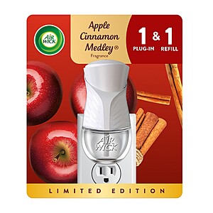 Air Wick Plug-In Scented Oil Air Freshener Starter Kit Apple Cinnamon Medley - 0.67 fl oz .89 AC $0.89