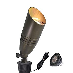 Prime: COLOER Brass Landscape Spotlights Outdoor 5W MR16 Low Voltage Waterproof $17.49 + Free Shipping