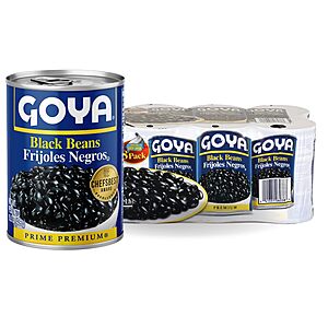 8-Pack 15.5-Oz Goya Foods Black Beans Cans $6.63 + w/ S&S Free Shipping w/ Prime or on $35+