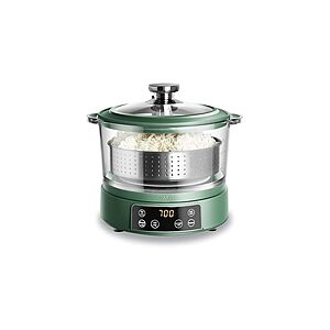COOK WITH COLOR Glass Mini Low Carb Rice Cooker Holds 2 Cups Raw/Makes 6 Cups Cooked with Auto Lift Filter $34.99