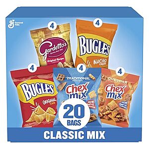 [SnS, AC] $28.84* | 4 × 20-Pack General Mills Classic Mix Snack Variety Pack (28-Oz Total) ($7.21 each) at Amazon