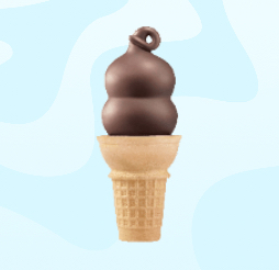 Small dipped cone for $1 at DQ