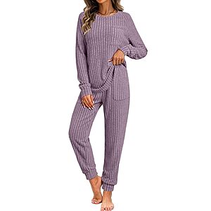 Amazon – JUSTFASHIONNOW Women's 2-Pc Ribbed Knit Lounge Sets - $11.99–$17.99 w/ Code