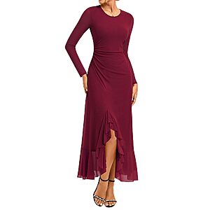 Amazon – GRACE KARIN Women's Long-Sleeve Mesh Maxi Dress - $15.72–$17.89 w/ Code