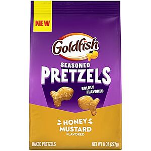 [SnS, AC] $4.59* | 3 × 8-Oz Goldfish Seasoned Pretzels (Honey Mustard) ($1.53 each) at Amazon