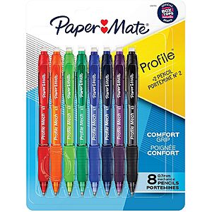 8-Count Paper Mate Profile Mechanical Pencils w/ Comfort Grip (Assorted) $3.77 w/ S&S + Free Shipping w/ Prime or on $35+