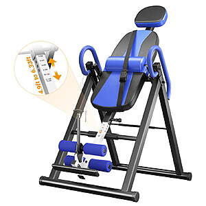 $97.75: Dprodo Heavy Duty Inversion Table, 300-Lb Capacity, Foldable Steel Back Stretcher at Walmart.com
