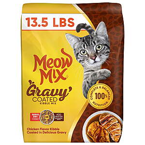 Meow Mix Gravy Coated Kibble Mix 13.5lb $5.72