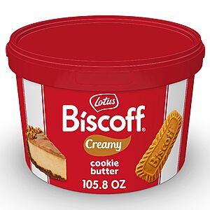 Lotus Biscoff - Cookie Butter Spread - Creamy -non GMO - Vegan- 105.8oz Pail~$28.05 @ Amazon