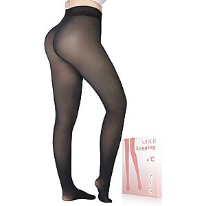 Amazon – UISLII Women's Fleece-Lined Thermal Tights - $9.24 w/ Code