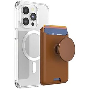 [AC] $22 | PopSockets Phone Wallet for MagSafe with Grip- Cognac at Amazon