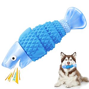 Amazon – WinTour Tough Squeaky Dog Chew Toy, Blue Shark - $5.99 w/ Code