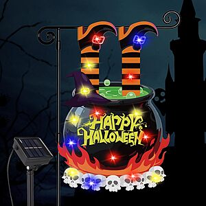 Amazon – Halloween LED Solar Light-Up Garden Flag - $9.99 w/ Code