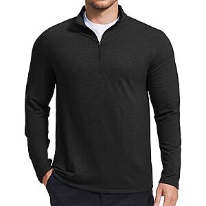 PINSPARK Men's Quarter-Zip Mock Neck Lightweight Pullover Sweatshirt (Various) $9.99 + Free Shipping w/ Prime or on $35+