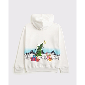 Abercrombie the grinch holiday graphic popover hoodie - teen sizes $15.98