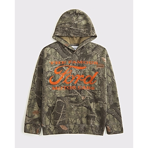 Kids and teens Abercrombie camo Ford graphic hoodie $17.58