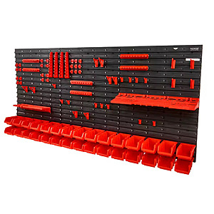 Vevor/SucceBuy Wall Mounted 48-Piece Storage Bins Rack Organizer $19.34