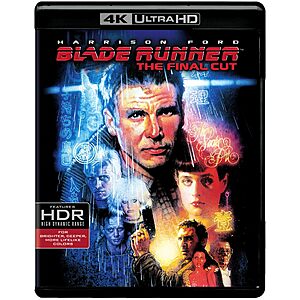 Blade Runner: Final Cut (4K UHD/BD) $14.81 or Blu Ray $5.99 Amazon.com