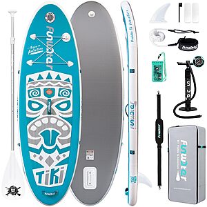 8' x 30" FunWater Kids' Inflatable Stand-Up Paddle Board w/ Paddle, Pump, Backpack & Accessories $79.77 + Free Shipping