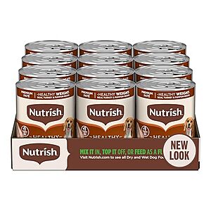 12-Pack 13-Oz Rachael Ray Nutrish Healthy Weight Wet Dog Food (Turkey & Pumpkin) $11.42 w/ S&S + Free Shipping w/ Prime or on $35+