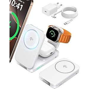 [AC] $18.35 | INIU Foldable Magnetic Wireless Charger, Qi2 Certified 3-in-1 Travel Charging Station with 15W Fast Charge at Amazon