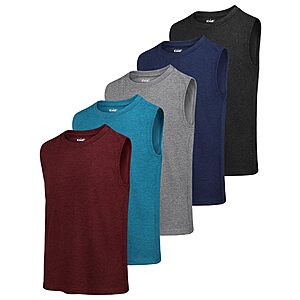 5-Pack QWE Boys Dry-Fit Sleeveless Athletic Undershirts Tank Tops (Various, Age: 5Y-6Y to 16Y-18Y)  $9.49 + Free Shipping w/ Prime or on $35+