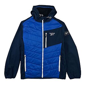 Reebok Soft Woven Quilted Hooded Jacket - Men's $17.99
