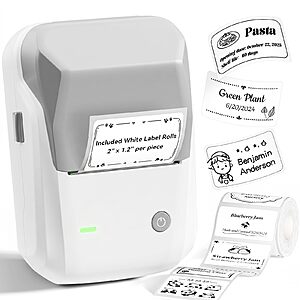 NIIMBOT B1 Thermal Label Printer w/ 230-Ct 2" x 1.18" Labels (Various) $14.99 + Free Shipping w/ Prime or on $35+